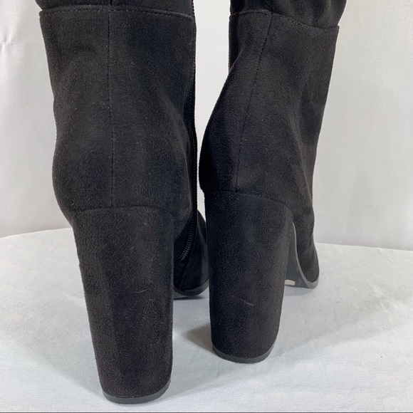 So Me Women’s Size 7 Vegan Suede Over The Knee Heeled Boots - Picture 7 of 15